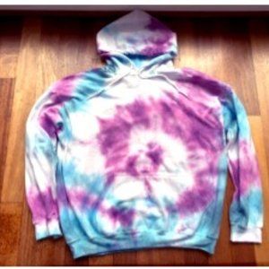 Tie-Dye Pink & Blue Hoodie XL